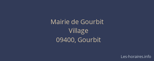 Mairie de Gourbit