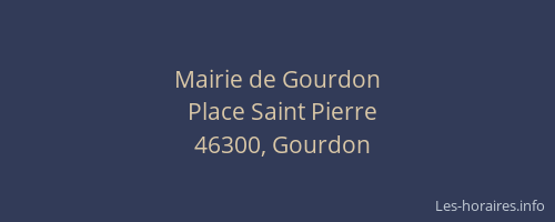 Mairie de Gourdon