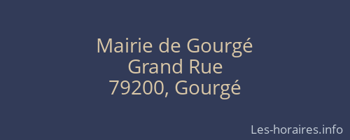Mairie de Gourgé