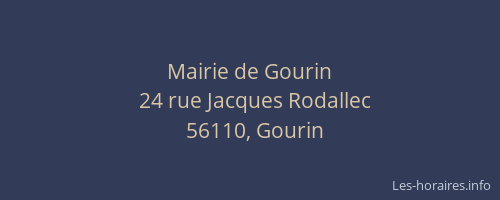 Mairie de Gourin