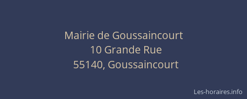 Mairie de Goussaincourt