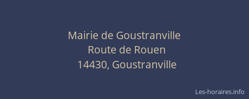 Mairie de Goustranville