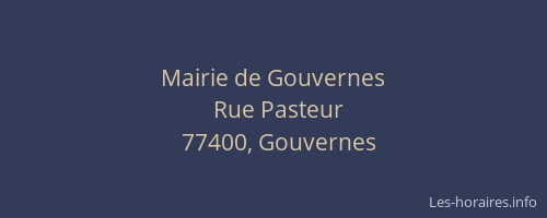 Mairie de Gouvernes