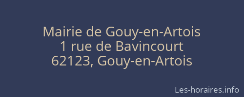 Mairie de Gouy-en-Artois