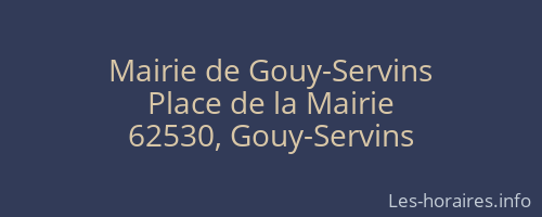 Mairie de Gouy-Servins