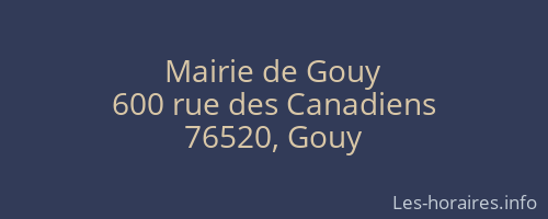 Mairie de Gouy