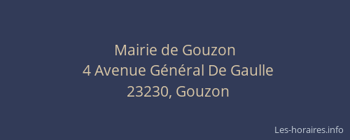 Mairie de Gouzon