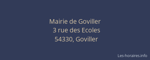 Mairie de Goviller