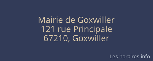 Mairie de Goxwiller
