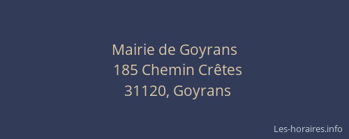 Mairie de Goyrans