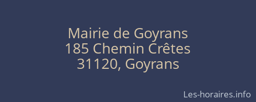 Mairie de Goyrans