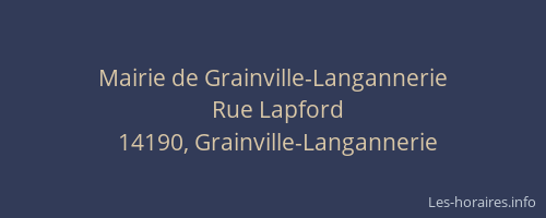 Mairie de Grainville-Langannerie