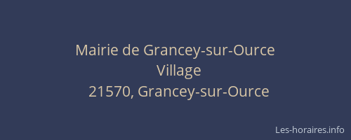Mairie de Grancey-sur-Ource