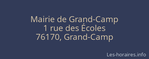 Mairie de Grand-Camp