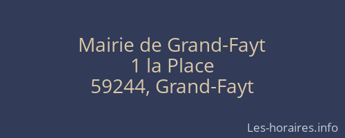 Mairie de Grand-Fayt