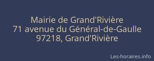 Mairie de Grand'Rivière