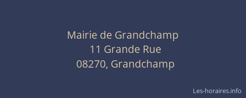 Mairie de Grandchamp