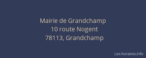 Mairie de Grandchamp