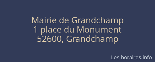 Mairie de Grandchamp