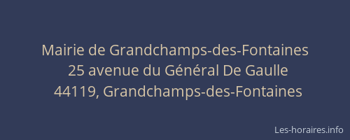 Mairie de Grandchamps-des-Fontaines