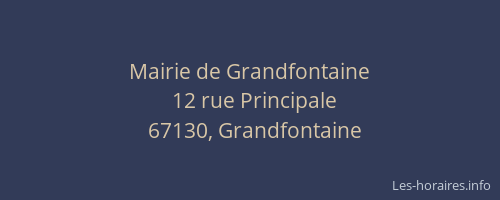 Mairie de Grandfontaine