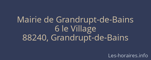Mairie de Grandrupt-de-Bains