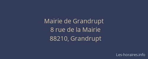 Mairie de Grandrupt