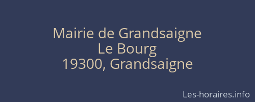 Mairie de Grandsaigne
