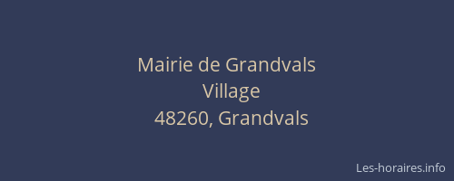 Mairie de Grandvals
