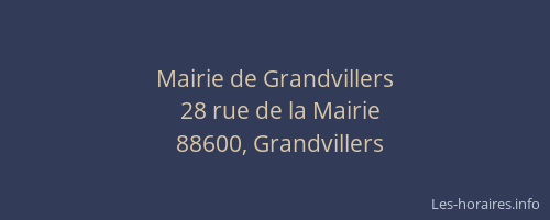 Mairie de Grandvillers