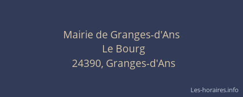 Mairie de Granges-d'Ans