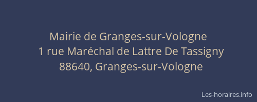 Mairie de Granges-sur-Vologne