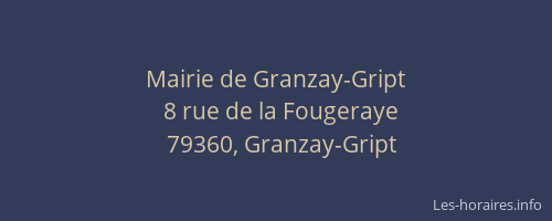 Mairie de Granzay-Gript