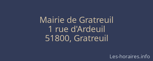Mairie de Gratreuil
