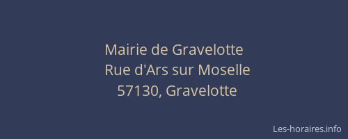 Mairie de Gravelotte