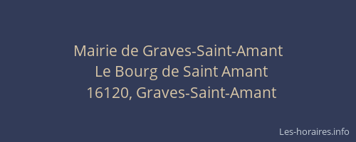 Mairie de Graves-Saint-Amant