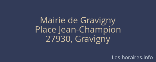 Mairie de Gravigny