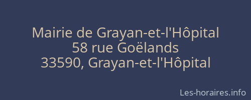 Mairie de Grayan-et-l'Hôpital