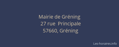 Mairie de Gréning