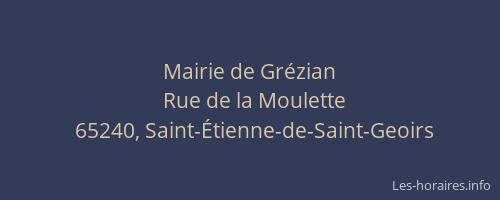 Mairie de Gr&eacute;zian