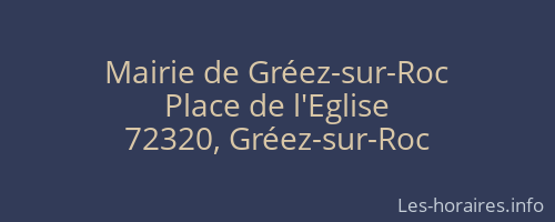 Mairie de Gréez-sur-Roc