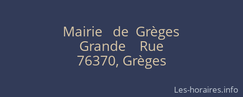 Mairie   de  Grèges