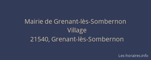 Mairie de Grenant-lès-Sombernon