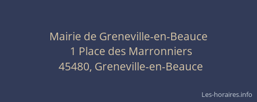 Mairie de Greneville-en-Beauce