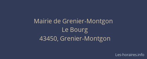 Mairie de Grenier-Montgon
