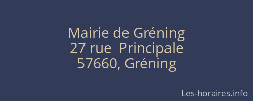 Mairie de Gréning