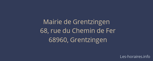 Mairie de Grentzingen