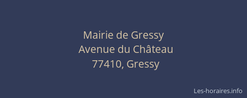 Mairie de Gressy