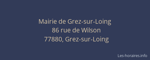 Mairie de Grez-sur-Loing