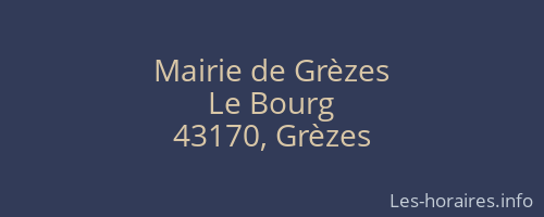 Mairie de Grèzes